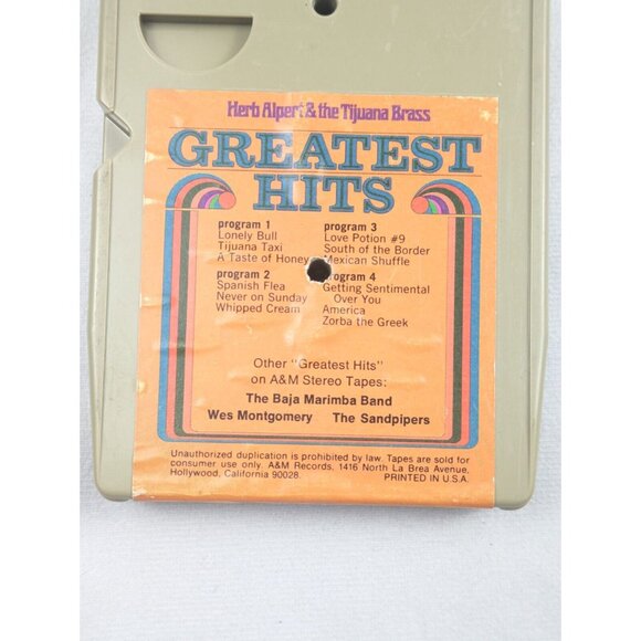 Herb Alpert & The Tijuana Brass - Greatest Hits (A&M) 8 Track Tape - Picture 5 of 6